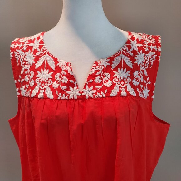 Talbots Embroidered Voile Shell Top Size XL - Picture 10 of 10